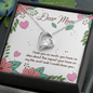 Dear Mom I Love You So Much Necklace, Mother Gifts, Appreciation Mom Jewelry Necklace with Sentimental Message Card Present (To My Loving Mom, Forever Love Necklace)