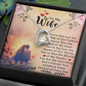 Gift For Her - Anniversary Gift For Wife - Birthday Love Knot Necklace For Wife, Anniversary Gift For Wife from Husband,  Personalizes Jewelry, Handmade, Diamond & Gold  colour neclesss for your beautiful wife