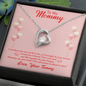 To My Mommy Love Your Tommy Necklace, Mom To Be Gift - Pregnancy Gifts for Expecting New Mom to Be, Forever Love Necklace Cute Gifts for Women Mommy New Mother First Time Mom Maternity Presents Mothers Day Christmas Jewellery Ideas