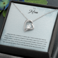 To Mom Forever Love Necklace Gift From Daughter Son, Christmas Birthday Present, 2026 Mothers Day Gift Ideas, Jewelry for Her, Motivational Card Necklace for Mommy