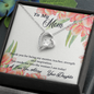 To My Mother Mom Necklace Gifts Jewelry, Forever Love Necklace Gifts for Mom Mother from Daughter, Appreciation Mom Jewelry Necklace with Message Card Present, Mom Necklace, Mother Necklace, Mom Gift,  Birthday Gifts for Mom, Jewelry for Mom