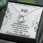 To My Beautiful Wife - Love From Your Husband - Gift for Wife From Husband - Arabic Love Necklace - Love Pendant Necklace - Gift for Wife With Sweet Message Card