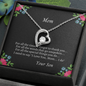 Mom Love Your Son Gifts, Mom Gifts Jewelry Mothers Anniversary Jewelry Gifts for Women Birthday Unique Necklace, Mom Necklace For Women New Mom Gifts Birthday Christmas Gifts With Heartfelt Message & Lighted Box