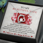 To My Beautiful Wife Never Forget That I Love You - I Will Love You Always & Forever - To My Wife Necklace - Valentines Day Gifts for Wife - Necklace for Wife