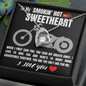 To My SMOKIN' HOT SWEETHEART I Love You - Biker - To My Beautiful Wife Necklace Boxed Jewellery - To My Wife Necklace With Message Card - Gift for Sweet Heart