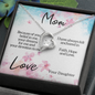 Mom Necklace, Mother Necklace, Jewelry for Mom, Birthday Gifts for Mom, Gift from Daughter, Mother's Day Gift, Gifts for Women, Mother Gifts, Appreciation Mom Jewelry Necklace with Sentimental Message Card Present (To My Loving Mom, Forever Love Necklace)