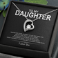 To My Daughter Meaningful Message Card Jewelry Gift for Daughter's Birthday 2026 or Graduation, Thoughtful for Her from Mom Dad Mama Papa Daddy Mommy, Elegant Necklaces with Sentimental Message