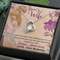 Dear Wife Happy anniversary - Love Your Husband Necklace, Best wish for wife, Cute Neckless for Wife, Diamond Neckless, Couple Necklace Set, Gold Woman Name Jewelry, Personalized Anniversary Gift for Wife