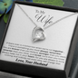 Perfect Gift for Wife - Diamond Heart Necklace - to My Wife Necklace With Message Card -  Anniversary Gift for Wife - Friendship Necklaces -  Customize Couple Necklace - Couple Necklace Set
