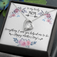 To My Lovely Mom Necklace Gift from Daughter, Birthday Gift Card Necklace From Son, Mothers Day Jewelry for Her Mommy Christmas Floral