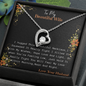 Gift For My Wife, Romantic Wife Gift, Wife Birthday Surprise, Romantic Gift for Wife, White Gold Pendant, To My Wife Necklace With Message Card, Wife Birthday Gift, Love Symbol  Neckless for wifey