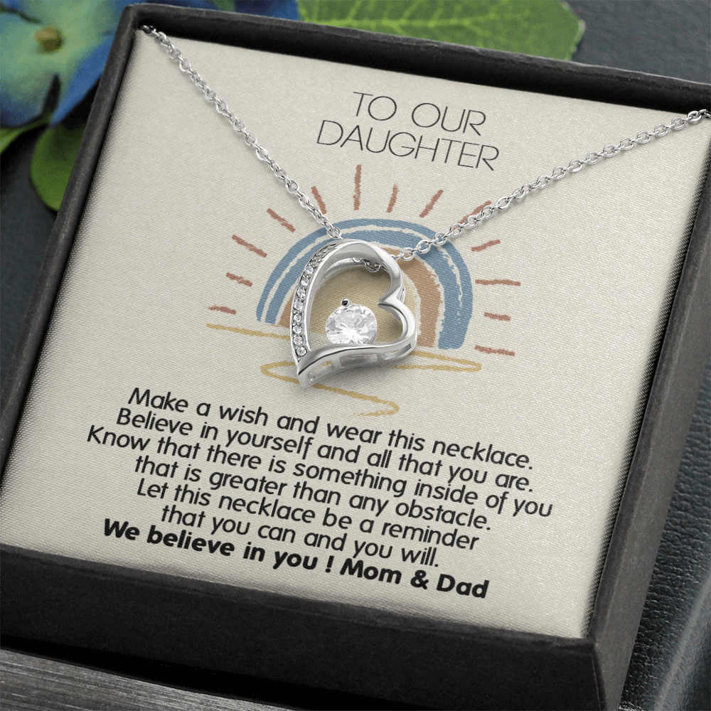 To Our Daughter Necklace From Mom With Heartfelt Message & Elegant Box Gifts From Dad, Beautiful Jewelry Gift On Graduation Birthday 2026