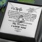 To My Wife - Heart Pendant Necklace - To My Wife Necklace With Message Card - Anniversary Gift For Wife - To My Wife Necklace - Husband Gift For Wife - Engagement Gift - Gift For Women - Birthday Gift
