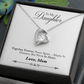 To My Daughter Meaningful Message Card Jewelry Gift for Daughter's Birthday 2026 or Graduation, Thoughtful for Her from Mom, Elegant Necklaces with Sentimental Message