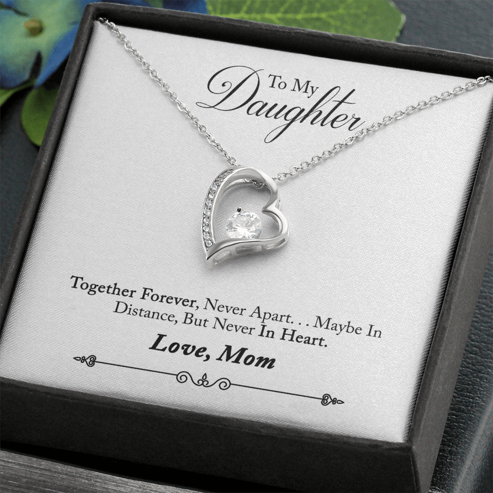 To My Daughter Meaningful Message Card Jewelry Gift for Daughter's Birthday 2026 or Graduation, Thoughtful for Her from Mom, Elegant Necklaces with Sentimental Message