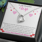 To My Beautiful Wife Forever Love Necklace Gifts