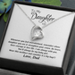 Daughter Necklace From Dad Forever Love Necklace, Sweet Gift for Daughter Birthday Jewelry Inspirational Quotes