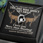 I Love You More Than Hunting - To My Trophy Wife - Best Gift for wife - Anniversary Gift For Wife from Husband - Romantic Neckless for wife - Romantic message for soulmate - To My Wife Necklace With Message Card