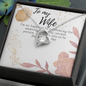 Gift for Wife Birthday - To My Wife Necklace - Happy Birthday My Love - To My Wife Necklace With Message Card - wife gift from husband future husband - Anniversary Gift For Wife -  Gift For Her,Handmade Jewelry
