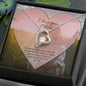 To My Loving Mom Necklace I Love You Mom Knot Pendant Necklace Gifts From Daughter Mom's Birthday Gift Mother's Day Gift Jewelry with Message Card and Gift Box