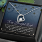 To My Beautiful Wife Necklace - To My Wife Necklace - To My Wife Necklace - Valentines Day Gifts For Wife - Romantic message for wife - Necklace for soulmate - Gift for Beautiful Spouse