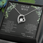 Valentines Day Gifts For Wife, Wife Birthday Gift, Anniversary Gift For Wife from Husband,Dear Wife A special necklace to warm her heart - Love Your Husband, Gold Woman Name Jewelry