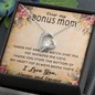 Dear My Bonus Mom I Love You ALways and Forever Love Necklace, Mother's Day Bonus Mom Necklace Gifts for Women Birthday Gifts for Mom From Daughter Son Best Mom Forever Love Necklace With Cards Gifts for Step Mom Mother in Law