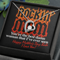 Rockin' Mom You're The Best Damn Woman That I've Ever Seen - Happy Mother's Day - Couple Necklace Set - Friendship Necklaces - Customize Couple Necklace - To My Wife Necklace From Husband - Personalized Wife Necklace Gift