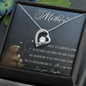To My Loving Mother Necklace I Love You Mom Forever Love Necklace Gifts From Daughter Mom's Birthday Gift Mother's Day Gift Jewelry with Message Card and Gift Box, To My Mother Love Your Daughter Necklace