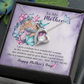 Mom Necklace Gift from Daughter, Birthday Gift Card Necklace From Son, Unique Personalized Gift for Mommy, Mothers Day Jewelry for Her