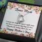 Dear Mom Happy Mother Gifts, Appreciation Mom Jewelry Necklace with Sentimental Message Card Present (To My Loving Mom, Forever Love Necklace), Mom Necklace Gifts for Women Birthday Gifts for Mama From Daughter Son