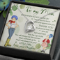 To My Mom I will always be your Little Girl, Love Your Daughter Gifts, To My Loving Mom Necklace I Love You Mom Knot Pendant Necklace Gifts From Daughter Mom's Birthday Gift Mother's Day Gift Jewelry with Message Card and Gift Box