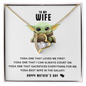 To My Wife - Yoda Best Wife In the Galaxy - Best Gift for wife - Best Wife Gift - Romantic message card for her - Engagement Gift - Anniversary Jewelry for Her