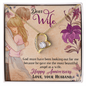 Dear Wife Happy anniversary - Love Your Husband Necklace, Best wish for wife, Cute Neckless for Wife, Diamond Neckless, Couple Necklace Set, Gold Woman Name Jewelry, Personalized Anniversary Gift for Wife