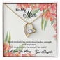 To My Mother Mom Necklace Gifts Jewelry, Forever Love Necklace Gifts for Mom Mother from Daughter, Appreciation Mom Jewelry Necklace with Message Card Present, Mom Necklace, Mother Necklace, Mom Gift,  Birthday Gifts for Mom, Jewelry for Mom
