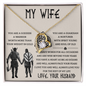 Shieldmaiden Necklace for Your Wife - to My Wife Necklace With Message Card - Anniversary Gift for Wife - Warrior Woman Necklace Gift - Best Gift for Her - a Supportive Woman Gift Nacklace