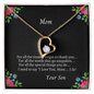 Mom Love Your Son Gifts, Mom Gifts Jewelry Mothers Anniversary Jewelry Gifts for Women Birthday Unique Necklace, Mom Necklace For Women New Mom Gifts Birthday Christmas Gifts With Heartfelt Message & Lighted Box