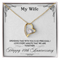 My Wife Every Minute 40th Anniversary Peas Pod Necklace - Anniversary Gift for Wife From Husband, Wife Gift, Wife Necklace - Couple Necklace Set - Customize Couple Necklace