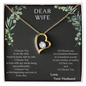 Valentines Day Gifts For Wife, Wife Birthday Gift, Anniversary Gift For Wife from Husband,Dear Wife A special necklace to warm her heart - Love Your Husband, Gold Woman Name Jewelry