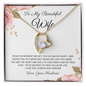 To My Wife Necklace With Message Card - Wife Birthday Gift - Anniversary Gift For Wife from Husband - Gift for wife from Husband - Wife Gift - Romantic Message for wife