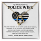 Love Knot Necklace for My Police Wife - To My Police Wife - Keys To My Cuff - Alluring Beauty Necklace - Best police wife Gift - wife Necklace