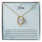 To Mom Forever Love Necklace Gift From Daughter Son, Christmas Birthday Present, 2026 Mothers Day Gift Ideas, Jewelry for Her, Motivational Card Necklace for Mommy