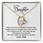 Daughter Necklace From Dad Forever Love Necklace, Sweet Gift for Daughter Birthday Jewelry Inspirational Quotes