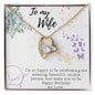 To My Wife Necklace - Gift for Wife Birthday Marriage - Happy Birthday My Love - Best Birthday Gift for her - Necklace Gift for newly married couple - Gift for her
