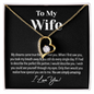 Amazing Wife Love Knot Necklace - I Love You, Personalized Anniversary Gift for Wife, Valentines Day Gift, To My Wife Necklace, Valentines Day Gifts For Wife, Necklace with love message for wife