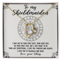 To My Shieldmaiden Necklace - Love Your Viking - Necklace for warrior woman - Gift for soulmate - Romantic message card for wife - Love for wife - Diamond Necklace for soulmate