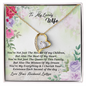 Love knot Pendant Necklace  - Message card for wife - To My Love Wife Necklace - Love your husband lathan - Love Your Husband Lathan