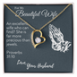 For My Beautiful Wife Love Your Husband, To My Wife Necklace, Valentines Day Gifts For Wife, Wife Birthday Gift, Anniversary Gift For Wife from Husband, Necless Gift for your Honourable soulmate