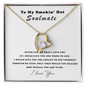 To My Smokin' Hot Soulmate - I love you Necklace - To My Queen - To My Wife Necklace Anniversary Gift For Wife - Romantic Wife Gift - Soulmate Gift from Husband - Birthday Gift for Wife