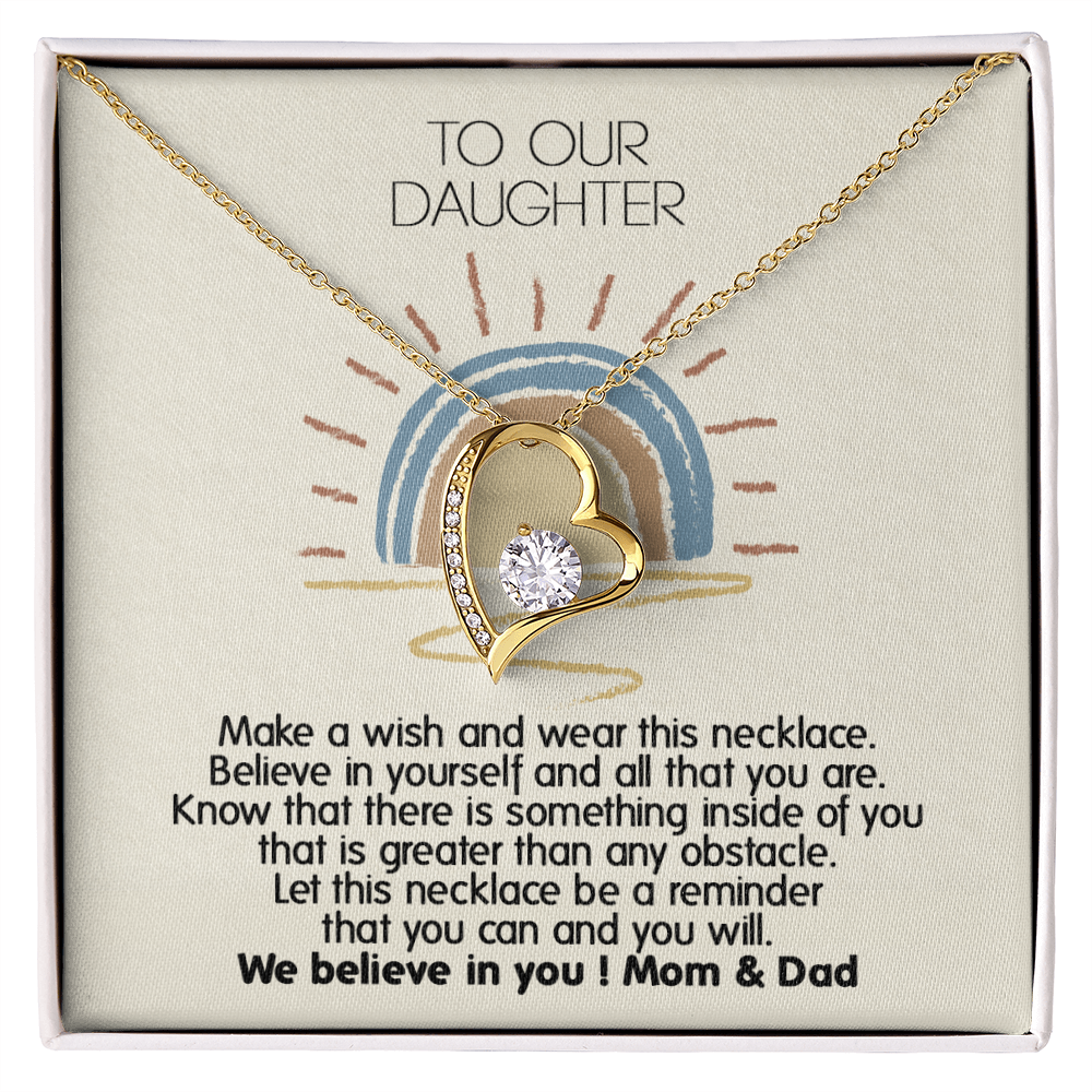 To Our Daughter Necklace From Mom With Heartfelt Message & Elegant Box Gifts From Dad, Beautiful Jewelry Gift On Graduation Birthday 2026